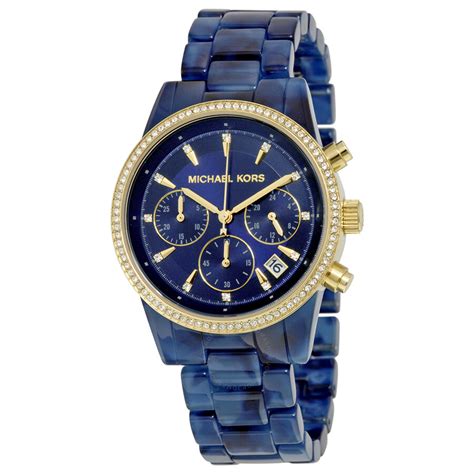 michael kors blue watch ebay|Michael Kors blue watch ladies.